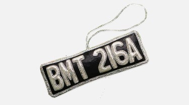 James Bond Number Plate Tree Decoration